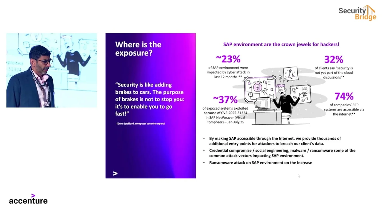 Frame from a featured presentation recording